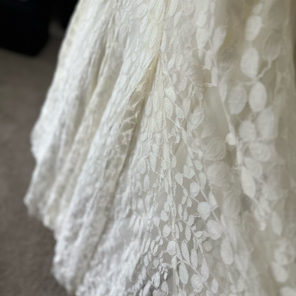 Galina Mermaid Wedding Dress 6P NWT Style 7WG3381 Lace Detail - Picture 9 of 14